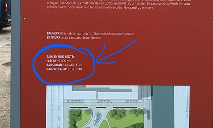 "Otto-Weidt-Platz-Fertigstellung-2018", by Jan Wedel, Copyright (c) 2022 by Jan Wedel license Otto-Weidt-Platz-Fertigstellung-2018